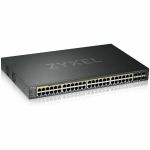 ZYXEL GS2220-50HP 48-Port Gigabit L2+ Managed and Nebula Pro Cloud Managed Switch | 48 PoE+ Ports at 375W with 4 SFP Uplinks - 48 Ports - Gigabit PoE / PoE+ Ethernet - Full CLI and Nebu