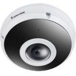 Vivotek FE9380-HV 5 Megapixel Outdoor HD Network Camera - Color  Monochrome - Fisheye - TAA Compliant - 32.81 ft - H.265  H.264  MJPEG - 1920 x 1920 - 1.16 mm Fixed Lens - 30 fps - CMOS