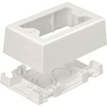 Panduit JBX3510WH-A 1-Gang Outlet Box White 2-Piece Surface Raceway Low Voltage Junction Box
