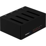 Sabrent DS-U3B4 Drive Dock SATA - USB 3.0 Host Interface External - Black - Hot Swappable Bays - 4 x HDD Supported - 4 x SSD Supported - 4 x Total Bay - 4 x 2.5in/3.5in Bay - Plastic