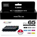 Canon Professional CLI-65 Original Inkjet Ink Cartridge - Black  Cyan  Magenta  Yellow  Photo Cyan  Photo Magenta  Gray  Light Gray - 8 / Pack