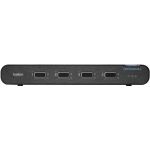 Belkin Universal 2nd Gen Secure KVM Switch  4-Port Single Head w/ CAC - 4 Computer(s) - 1 Local User(s) - 3840 x 2160 - 4 x PS/2 Port - 11 x USB - HDMI - DisplayPort - Desktop  Under Ta