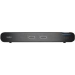 Belkin Universal 2nd Gen Secure KVM Switch  2-Port Dual Head w/CAC - 2 Computer(s) - 1 Local User(s) - 3840 x 2160 - 2 x PS/2 Port - 7 x USB - HDMI - DisplayPort - Desktop  Under Table