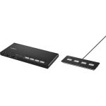 Belkin 4-Port Dual Head DVI Modular Secure KVM Switch PP4.0 W/ Remote - 4 Computer(s) - 1 Local User(s) - 3840 x 2160 - 4 x PS/2 Port - 3 x USB - DVI - Desktop  Under Table - TAA Compli