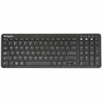 Targus Midsize Multi-Device Bluetooth Antimicrobial Keyboard  Black - Wireless Connectivity - Bluetooth - 5.1 - Windows  macOS - English (US) - QWERTY Layout - PC  Mac - AAA Battery Siz