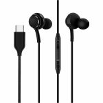 4XEM USB-C AKG Earphones with Mic and Volume Control (Black) - Stereo - USB Type C - Wired - Earbud - Binaural - In-ear - Black - Compatible with iPhone 15 - iPhone 15 Plus + iPhone 15