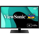 ViewSonic VX4381-4K 43 Inch Ultra HD MVA 4K Monitor Widescreen with HDR10 Support Eye Care HDMI USB DisplayPort Black