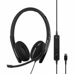 EPOS ADAPT 160T ANC USB-C Headset - Stereo - USB Type C  USB Type A - Wired - On-ear - Binaural - Ear-cup - Noise Cancelling Microphone - Noise Canceling