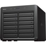 Synology DX1222 Drive Enclosure Serial Attached SCSI (SAS)  SATA - Mini-SAS HD Host Interface Desktop - Hot Swappable Bays - 12 x HDD Supported - 12 x SSD Supported - 12 x Total Bay - 1