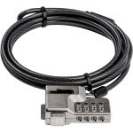 Kensington Combination Lock for Surface Pro and Surface Go - Serialized - 6 ft Cable - Serialized - Combination Lock - Black  Silver - Carbon Steel  Plastic - For Notebook