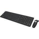 Adesso Air Mouse Go Plus With Full Size Keyboard - USB Scissors Wireless 2.40 GHz Keyboard - 104 Key - English (US) - USB Wireless Presentation Pointer - Play/Pause  Stop  Next Track  P