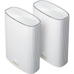 ASUS XP4W-2-PK ZenWiFi AX Hybrid XP4 AX1800Wireless Dual-Band Gigabit 2-Piece Mesh Wi-Fi System White