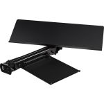 Next Level Racing Elite Keyboard And Mouse Tray- Black Edition - 5.3in Height x 25.2in Width - Black - Anodized Aluminum  Carbon Steel