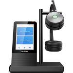 Yealink WH66 Headset - Stereo - USB 3.0 Type A - Wired/Wireless - Bluetooth/DECT - 524.9 ft - 32 Ohm - 20 Hz to 20 kHz - Over-the-ear - Binaural - Ear-cup - 3.28 ft Cable - Black/Silver