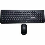 4XEM Wireless Mouse and Keyboard Combo - USB 2.0 Type A Wireless 2.40 GHz Keyboard - USB 2.0 Type A Wireless Mouse - Optical - QWERTY - Symmetrical - AAA  AA for PC  Mac