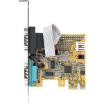 StarTech 2-Port PCI Express Serial Card  Dual Port PCIe to RS232 (DB9) Serial Card  16C1050 UART  COM Retention  Windows & Linux  TAA - Connect serial RS232 (DB9) devices  using this PC