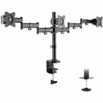 Mount-It! MI-1753 Desk Mount for Computer  Monitor  Mounting Arm  Pole - Landscape/Portrait - Height Adjustable - 3 Display(s) Supported - 13in to 27in Screen Support - 17.60 lb Load Ca