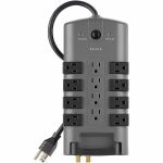 Belkin 12-Outlets Surge Suppressor/Protector - 12 x AC Power - 1875 VA - 4320 J - 120 V AC Input - Coaxial Cable Line  Phone/Fax/Modem/DSL - 8 ft