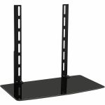 Mount-It! Wall Mount for A/V Shelf - Black - 22 lb Load Capacity - 400 x 400 - VESA Mount Compatible - Tempered Glass
