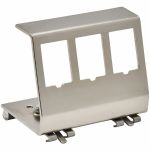 Eaton Tripp Lite Series 3-Port Metal DIN-Rail Mounting Module for Snap-In Keystone Jacks and Couplers  Silver  TAA - Metal  Steel  SPCC