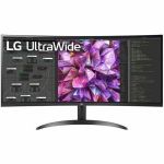 LG 34BQ60QC-B 34in Class Curved Screen LCD Monitor - 21:9 - Textured Black - 34in Viewable - In-plane Switching (IPS) Technology - 1.07 Billion Colors - 300 Nit - 5 ms - Tilt - HDMI - D