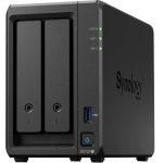 Synology DS723+ DiskStation 2-Bay NAS Enclosure AMD Ryzen R1600 2GB DDR4 ECC 1x USB-A 3.2 Gen 1 2x Gigabit Ethernet Ports