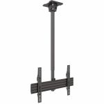 Kanto Ceiling Mount for TV - Black - Height Adjustable - 37in to 70in Screen Support - 110 lb Load Capacity - 75 x 75  600 x 400 - Stainless Steel  Galvanized Steel