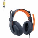 Logitech Zone Learn Headset - Stereo - USB Type A - Wired - Over-the-ear - Binaural - Circumaural - 4.30 ft Cable - Noise Canceling