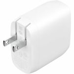 Belkin Dual USB-C Wall Charger w/PPS 60W for Apple iPhone  Galaxy  Google - Compatible w/USB-C to Lightning & USB-C - 60 W - 120 V AC  230 V AC Input - 5 V DC  9 V DC  12 V DC  15 V DC