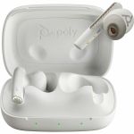Poly Voyager Free 60 UC White Sand Earbuds +BT700 USB-C Adapter +Basic Charge Case - Siri  Google Assistant - Stereo - True Wireless - Bluetooth - 98.4 ft - 20 Hz to 20 kHz - Earbud - B