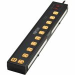 Eaton Tripp Lite Series Protect It! 10-Outlet Surge Protector with Swivel Light Bars - 5-15R Outlets  2 USB Ports  6 ft. (1.8 m) Cord  1350 Joules  Black - 10 x NEMA 5-15R - 1350 J - 12