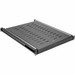 Rocstor Y10E049-B1 1U Universal Adjustable Vented Sliding Steel Shelf for 19IN Rack - Heavy Duty 132lbs / 59.6kg Capacity Adjustable Mounting Size (25.6 to 40in) Rack Mount Tray - Rackmount Shelf