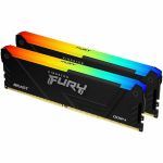 Kingston KF432C16BB2AK2/64 Fury Beast 64GB (2x32GB) DDR4 Dual-rank RGB Memory Kit 3200MT/s CL16 Non-ECC Unbuffered 288-pin DIMM