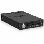 Icy Dock ToughArmor MB833MK-B V2 Drive Enclosure for 3.5in M.2  PCI Express NVMe 4.0 - SFF-8654 SlimSAS Host Interface Internal - Black - 1 x SSD Supported - 1 x Total Bay - 64 Gbit/s D