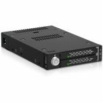 Icy Dock ToughArmor MB834MK-B V2 Drive Enclosure for 3.5in M.2  PCI Express NVMe 4.0 - SFF-8654 SlimSAS Host Interface Internal - Black - 2 x SSD Supported - 2 x Total Bay - 64 Gbit/s D
