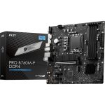MSI PRO B760M-P DDR4 Micro ATX MotherboardIntel B760 Chipset LGA 1700 Socket 4x DDR4 DIMM Slots Max 128GB 1x HDMI 1x DisplayPort 1x VGA 2x M.2 Slots Supports Windows 10/11