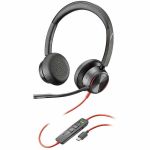 HP Poly 8X225AA Blackwire 8225 Stereo Microsoft Teams Certified USB-C Headset +USB-C/A Adapter