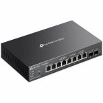 TP-Link Omada 8-Port 2.5GBASE-T and 2-Port 10GE SFP+ Smart Switch with 8-Port PoE+ - Gigabit Ethernet  100 Gigabit Ethernet  2.5 Gigabit Ethernet - 100Base-T  1000Base-T  2500Base-T  10