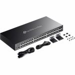 TP-Link Omada 48-Port Gigabit L2+ Managed Switch with 4 SFP Slots - 48 Ports - Manageable - Gigabit Ethernet - 10/100/1000Base-T  1000Base-X - 2 Layer Supported - 4 SFP Slots - 34.86 W