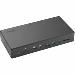 Kensington SD4880P USB-C 10Gbps Quad Video 17-in-1 Driverless Dock - for Webcam  Keyboard  Mouse  Smartphone  Flash Drive  Monitor  Notebook - Charging Capability - Memory Card Reader -