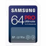 Samsung MB-SY64S/AM 64GB PRO Ultimate Class 10/UHS-I (U3) V30 SDXC Max Reads 200MB/s Max Writes 130MB/s 10 Year Warranty