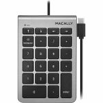 Macally Keypad - Cable Connectivity - Full-size - USB Type C Interface - 22 Key(s) - Mac OS X 10.6 Snow Leopard  Windows 7  Windows 8  Windows 10  Windows Vista  Windows XP - Universal