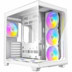 Antec Constellation Computer Case - Mid-tower - White - Tempered Glass  Steel  Plastic  Glass - ATX  ITX  Micro ATX Motherboard Supported - 10 x Fan(s) Supported - 1 x Internal 3.5in Ba
