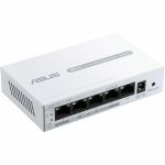 ASUS ExpertWiFi EBP15 5-Port GbE smart managed PoE+ switch 4 PoE+ ports 60W Supports PoE priority setting Perfect for PoE