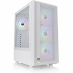 Thermaltake S200 Plus TG ARGB Mid Tower Chassis - Mid-tower - White - Mesh  Tempered Glass - Mini ITX  Mini ATX  ATX Motherboard Supported - 6 x Fan(s) Supported - 2 x Internal 3.5in Ba