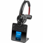 Poly Savi 8410 Office Monaural DECT 1920-1930 MHz Headset TAA - Mono - USB Type A  USB Type C - Wireless - Bluetooth/DECT - 590.6 ft - 32 Ohm - Over-the-head - Monaural - Supra-aural -