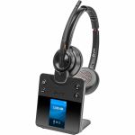 Poly Savi 8420 Headset - Stereo - USB Type A  USB Type C - Wireless - Bluetooth/DECT - 590.6 ft - 32 Ohm - Over-the-head - Binaural - Supra-aural - Noise Cancelling Microphone - Noise C