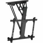 Mount-It! Ceiling Mount for TV  Flat Panel Display - Black - Height Adjustable - 32in to 70in Screen Support - 77 lb Load Capacity - 200 x 100  600 x 400  200 x 200  300 x 200  200 x 40