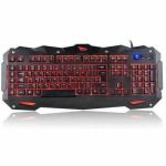 iMicro Cobra IM-KBCOBV8 110-Key Wired USB LED Backlit Gaming Keyboard (Black) - Cable Connectivity - USB Interface - LED - 110 Key(s) - Multimedia  Internet  Music  Windows Lock Key Hot
