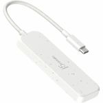 j5create JCH342E Eco-Friendly USB-C to 4-Port Type-C & Type-A Gen 2 Hub - USB Type C - 1.25 GB/s - Desktop  Notebook  Keyboard  Mouse  Tablet  Smartphone - Portable - 4 USB Port(s) - PC